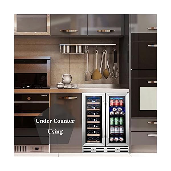 Kalamera Wine Fridge, 24 inch Built in Wine and Beverage Refrigerator