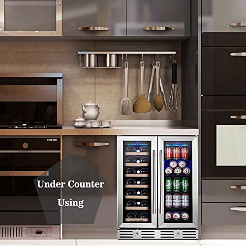 Kalamera Wine Fridge, 24 inch Built in Wine and Beverage Refrigerator