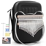 Acrylic Kalimba Thumb Piano,YUNDIE Portable 17 Keys Mbira Crystal Finger Piano, Musical Instruments Birthday Gift for Adult Beginners Professional(Clear) (21 Keys)