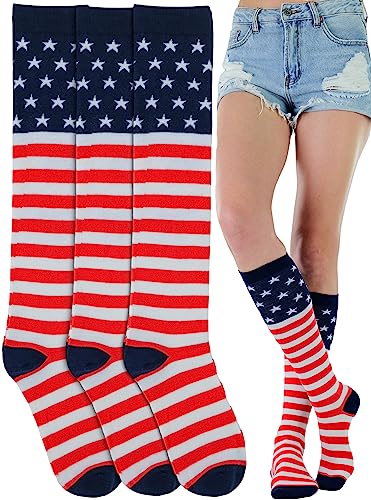 Image of ToBeInStyle Women's Colorful Patterned Design Knee High Socks