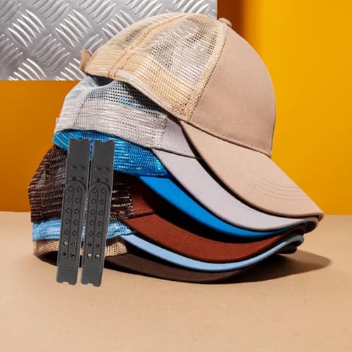 EXCEART 10 Paar Verstellbare Kunststoff Hut-Extender Snapback Riemen Cap Verlängerung Für Baseballmützen Und Herren Hüte 3.15X0.31 Zoll Tragbare Hutverschlüsse Mit Druckknöpfen