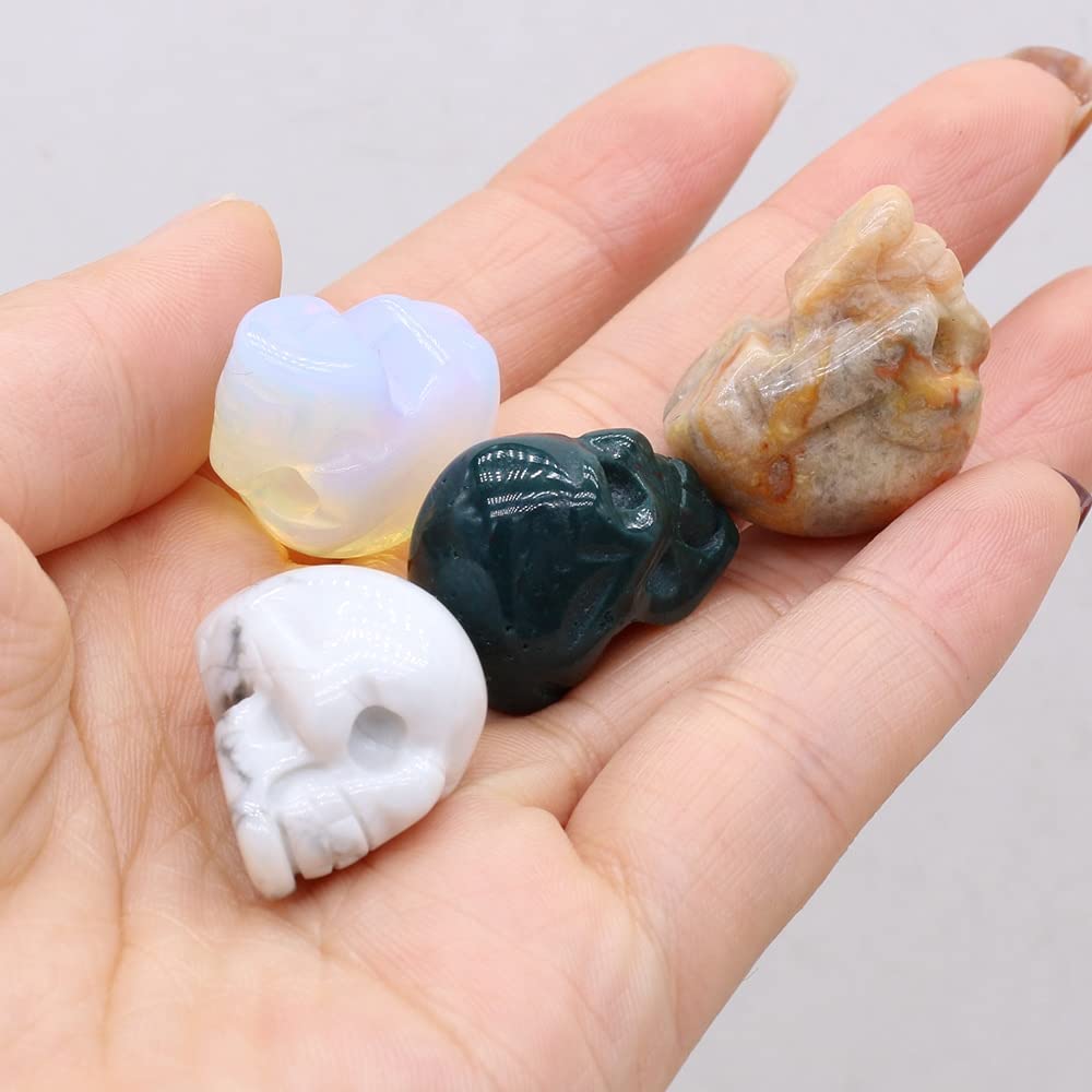 Amazon.co.jp: 頭蓋骨像天然結晶石彫刻オパール工芸品人間の頭蓋骨像