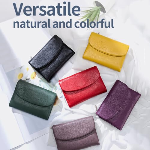 Unisex Pebble Leather Wallet,Short Genuine Leather Purse, for Coins and Cards (22)4