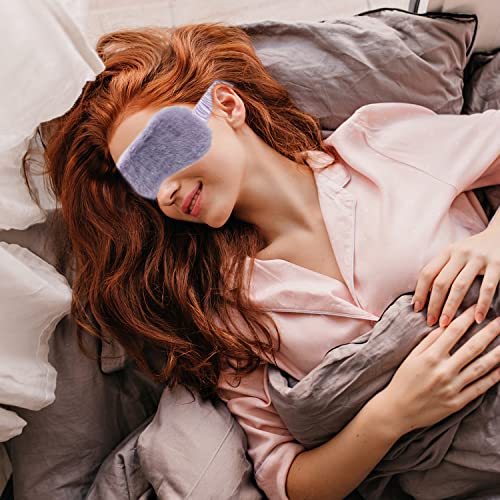 RAYNAG-4-Pack-Plush-Eye-Mask-Soft-Sleeping-Blindfold-Eye-Cover-for-Sleepover-Gift-Birthday-Party-Favors-Comfortable-Silky-Fabric-on-The-Back-Cozy-Fluffy-and-Furry