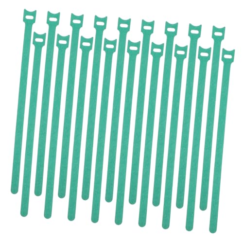 BESTYASH 100 piezas de bridas de gancho y bucle para cables para electrónica reutilizables, organizadores de cables verdes 12 mm x 300 mm