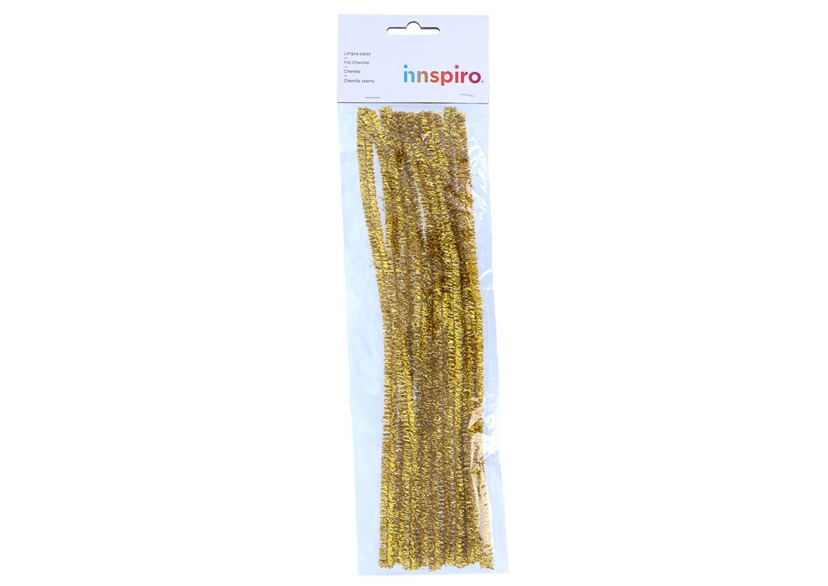 INNSPIRO Pijpenreiniger Chenille, metaal, zilver, 6 mm x 30 c, 25 u