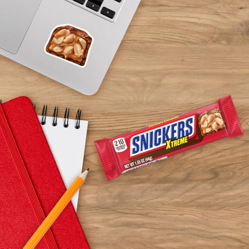 SNICKERS Xtreme Peanut and Caramel Chocolate Candy Bar, 24 Count | Quick snack, chocolate bar, candy bars, chocolate snacks, peanut caramel candy bar, 1.55 oz - image 5