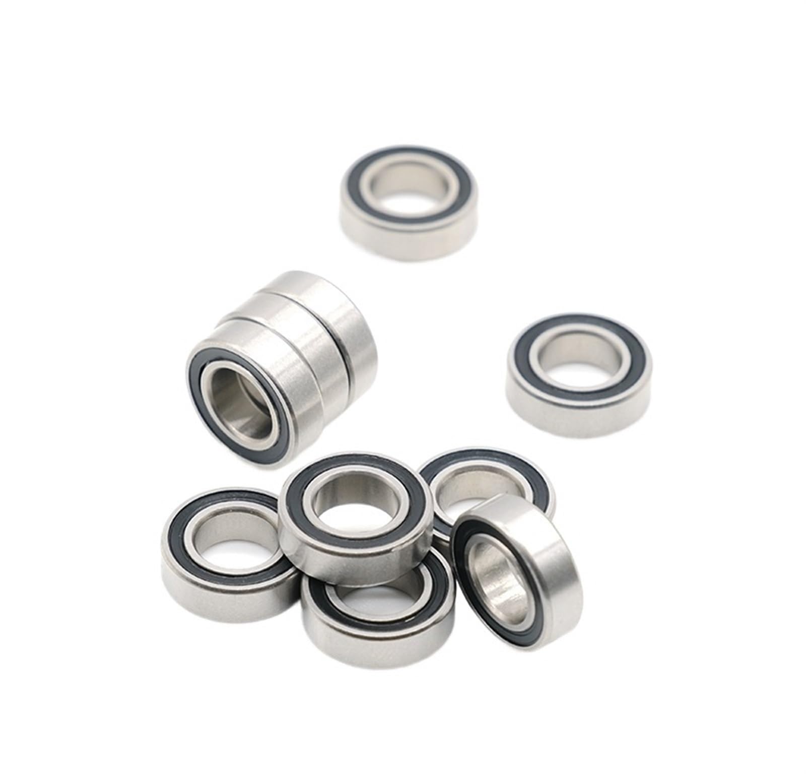 XRKJKQIDG Bimetal Seal Shield Micro deep Groove Bearing 10pcs SMR137-2RS 7x13x4mm ABEC-7 Deep Ball Bearings Black Sealed