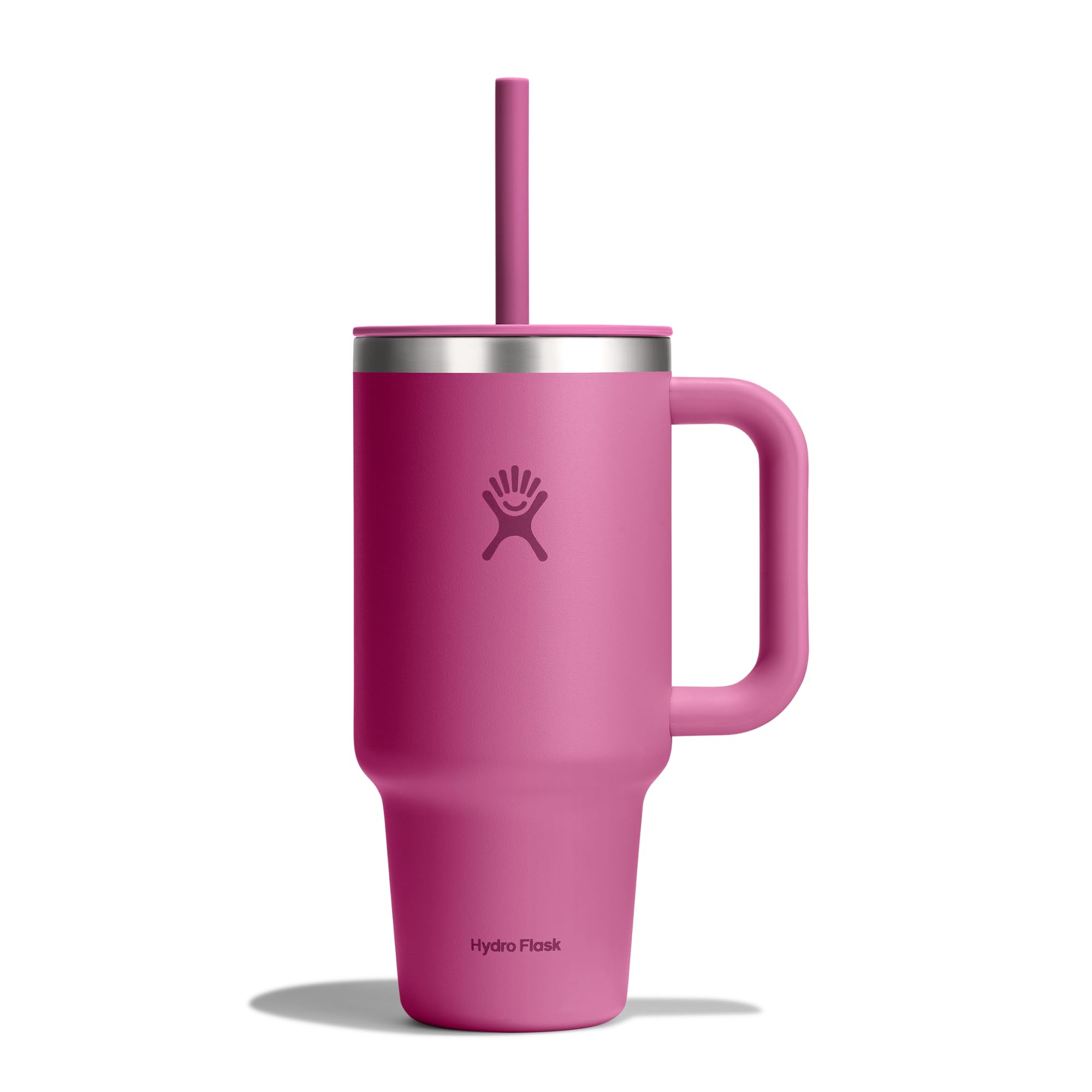 HYDRO FLASK - Travel Tumbler 946 ml (32 oz) with Closable Press-In Straw Lid - Stainless Steel - Double Wall Vacuum Insulated - Splash resistant lid - Reef
