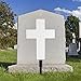 Xiaokeis Solar Lighted Path Light, White, Cemetery Decoration, Garden, Outdoor, Plastic, Faith-Love, Warm White, Cross, 25 x 8 x 57cm/9.84 x 3.15 x 22.44inch