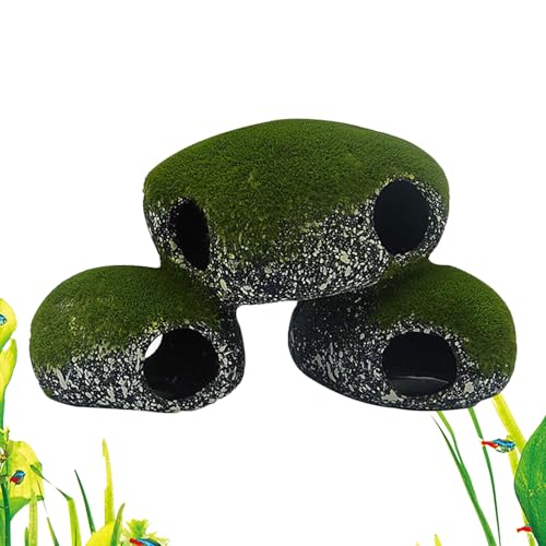 水槽の隠れ家 古びた桶 洞窟 水槽 オブジェ 石 岩 苔付き オブジェ トンネル 小型魚 熱帯魚 メダカ ドジョウ 樹脂製 癒し水景 装飾的 自然 テーマ 置物 アクアリウム オーナメント エビ カニ 熱帯魚 昆虫 爬虫類 両生類用