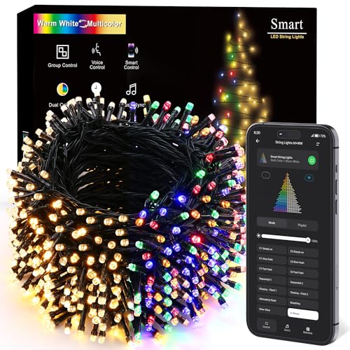 BrizLabs Smart Christmas Lights, 262.4ft 800 LED Color Changing String