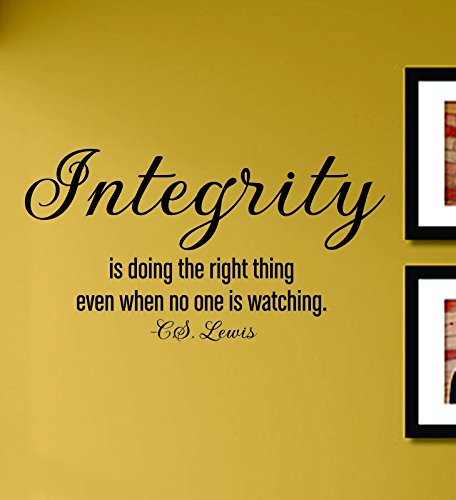 Integrity Is Doing the Right Thing Even When No One Is Watching Calcomanías de vinilo para pared, citas, refranes, palabras, decoración artística,