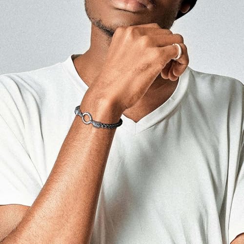 Pulsera masculina de acero inoxidable con diseño gótico retro miniatura 3