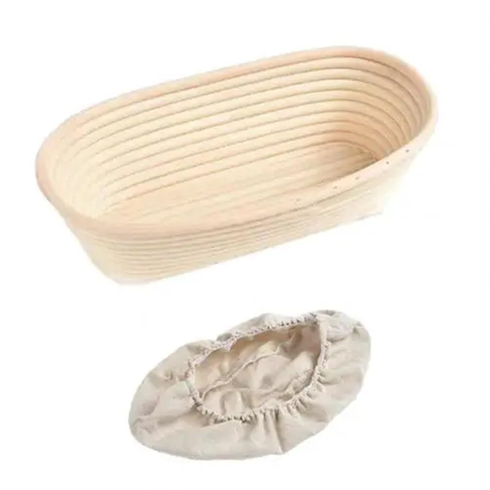 Cesta Para Fermentar Pan Cestas de prueba de pan de mimbre ovaladas de 7 tamaños, cesta de mimbre for fermentación, suministros de cocina(35x14x75mm)