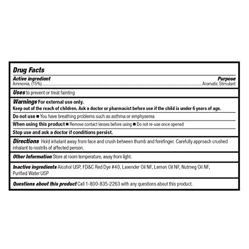 First Aid Only Ammonia Inhalants (Pack of 10)
