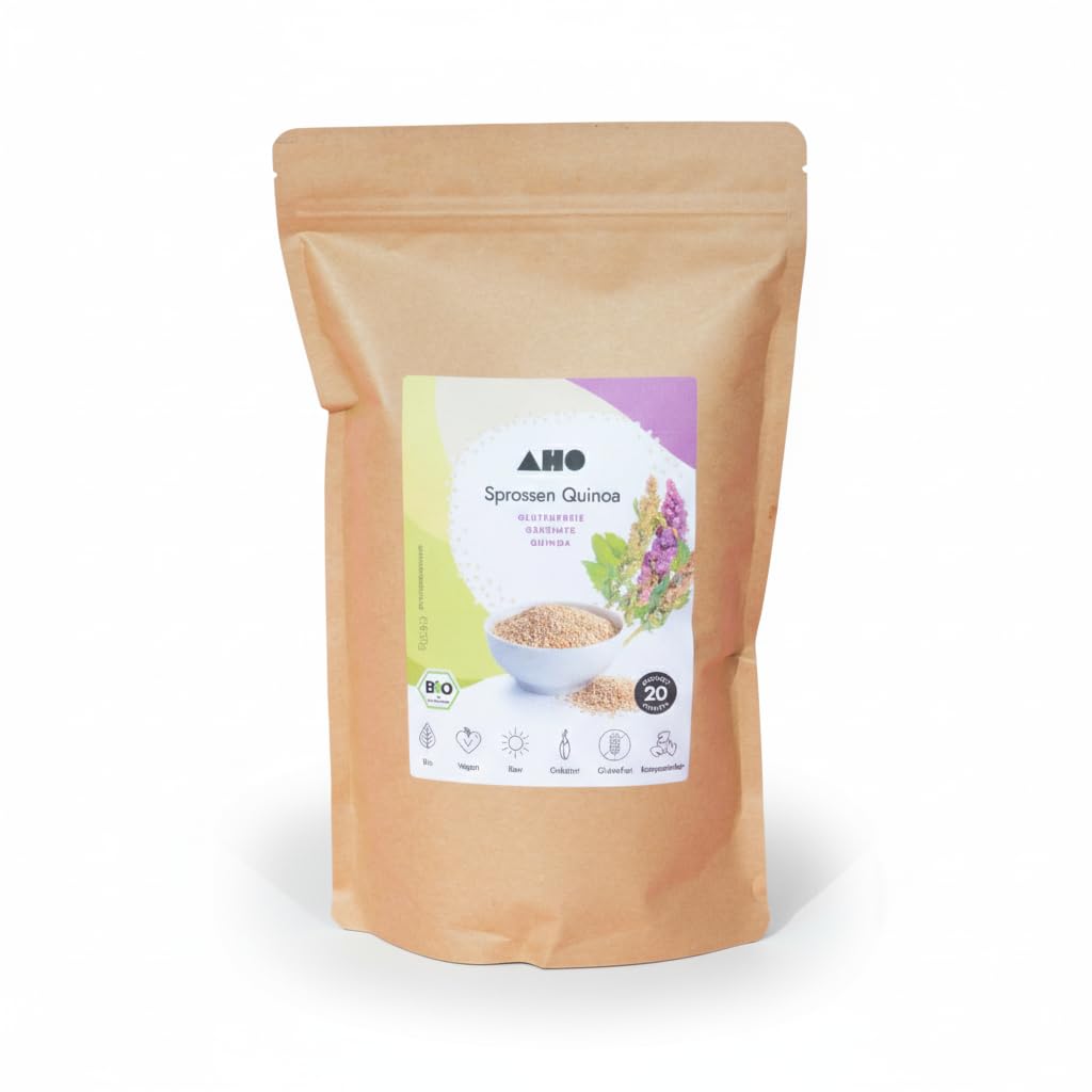 AHO Sprossen Quinoa - Gekeimter Bio Quinoa aus Europa 850 g