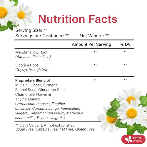 Image of Premium Happy Throat Herbal Tea - 75 Bags Of Supper Tea Blend: Marshmallow Root, Slippery Elm & Ginger - Dry & Sore Throat Relief - Caffeine-Free, No Honey, No Citrus - No Sugar