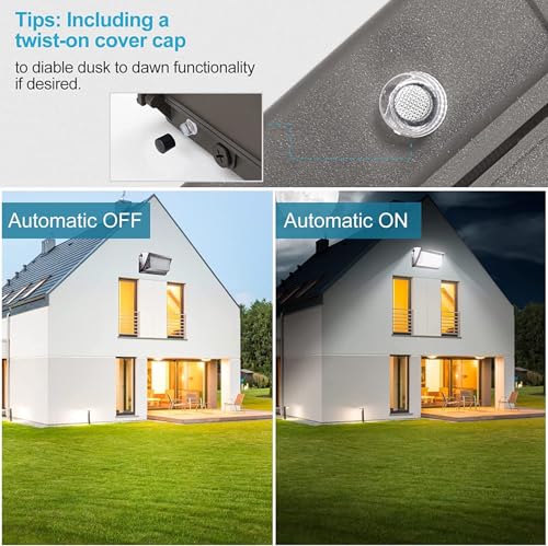Image of Lightdot 8 Pack 70W LED Wall Pack Lights, Wall Mount Outdoor Exterior Lighting, 100-277V, 10500LM Dusk-to-Dawn, IP65 ETL, 20ft Coverage Area, Parking Lots, Building Exteriors, Backyard /Factory