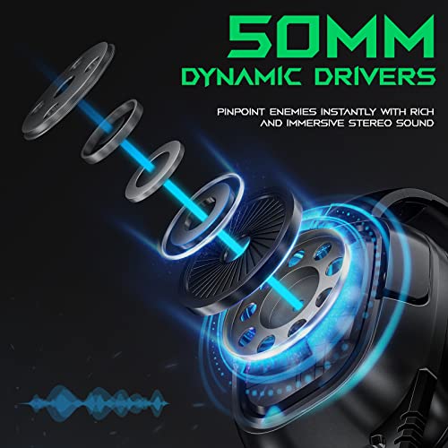 Black Shark Gaming Headset For Ps4 Ps5 Pc Xbox One Switch, Noise Cancelling Wired 3.5Mm Gamer Headphones With Microphone, Over Ear, Led Light, Deep Bass Surround Soft Memory Earmuffs For Computer #TOP3