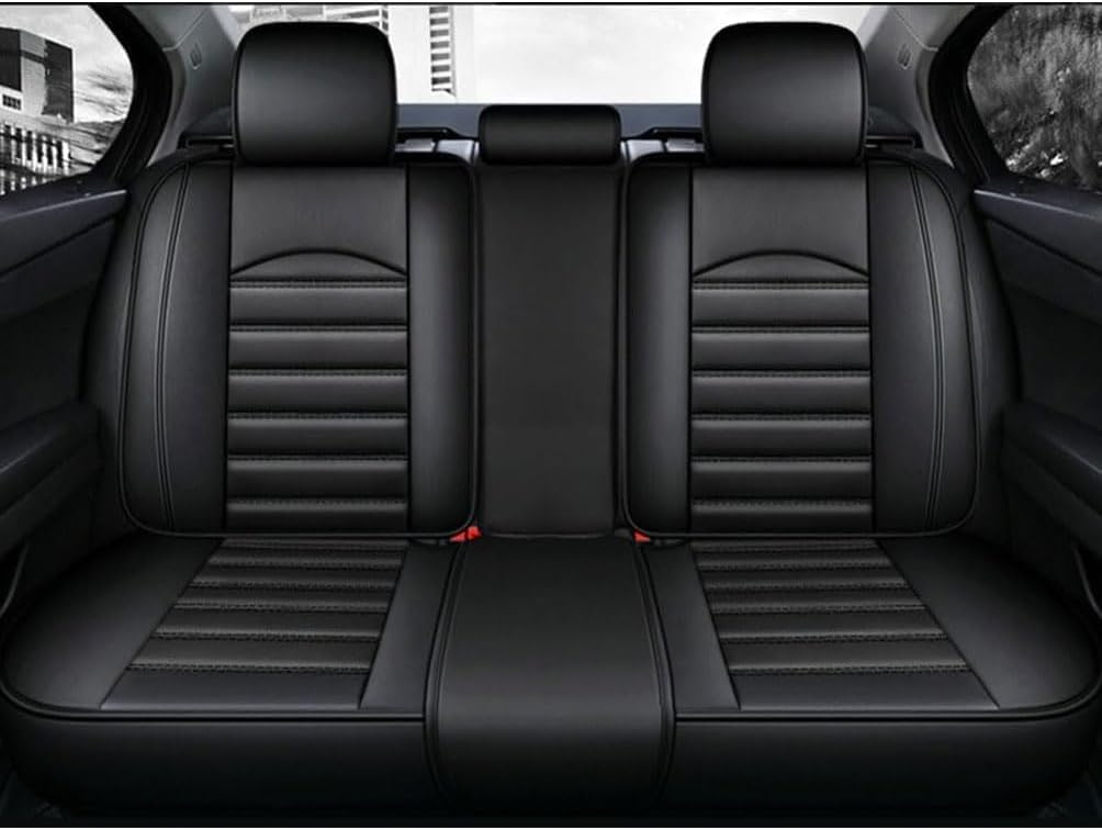 Auto Sitzbezüge Sets,Für Jeep Renegade 2015 2016-2024 5 Sitze Leder Schonbezüge sitzschoner vorne und hinten Wasserdicht Innenraum Accessories,A/Black Style