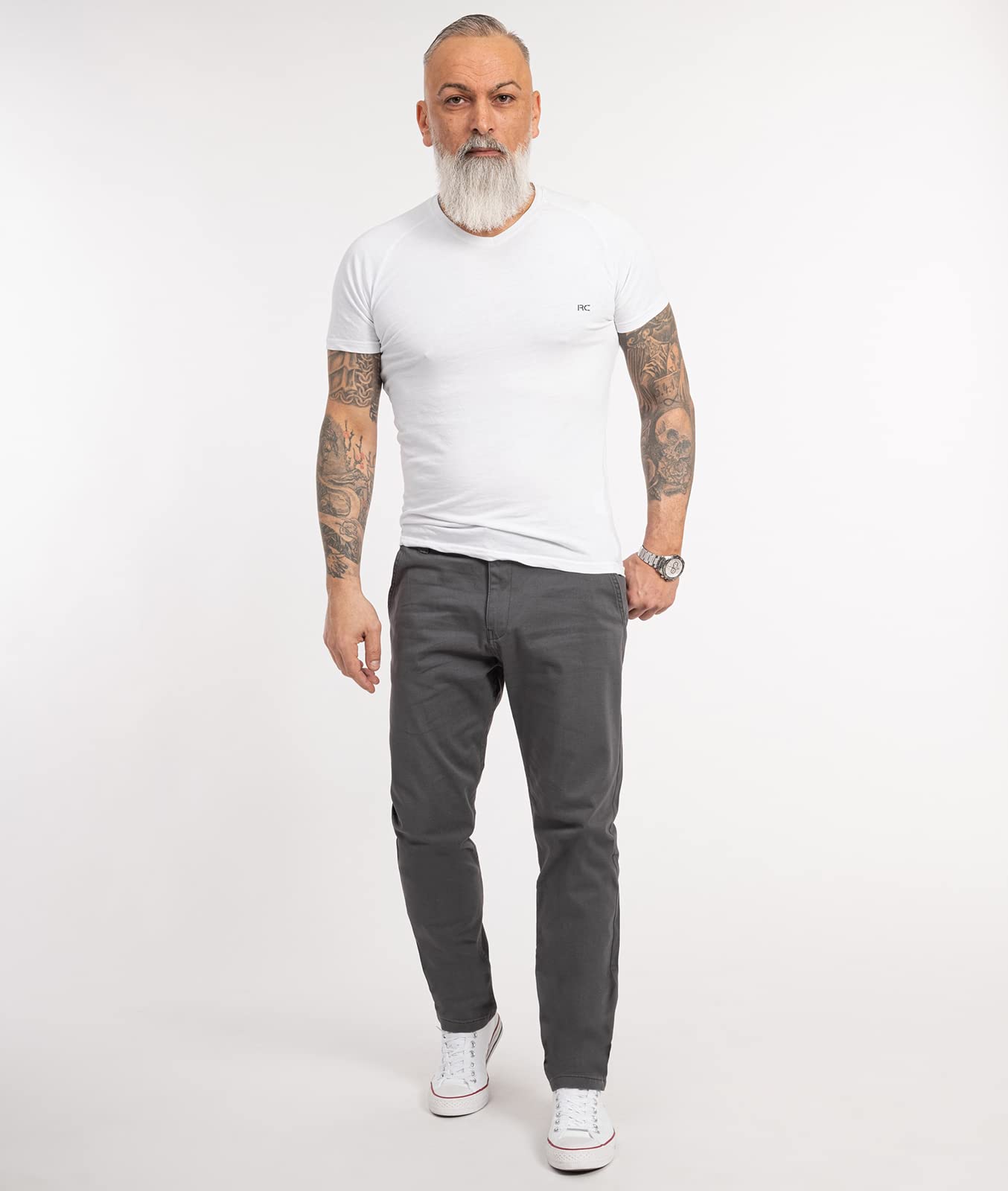 Indumentum Chino Hose Herren Regular Fit Stoffhose Businesshose IR-506 | Klassische Chinohose mit geradem Bein, Businesspants für Office und Beruf, geeignet für Alltag und Freizeit