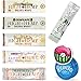 25 Packs (50 Total Wraps) Variety Pack of Organic Wraps with Filter Tip + Beamer 3-Piece 63mm Acrylic Grinder with Storage Compartment + Beamer Smoke Sticker