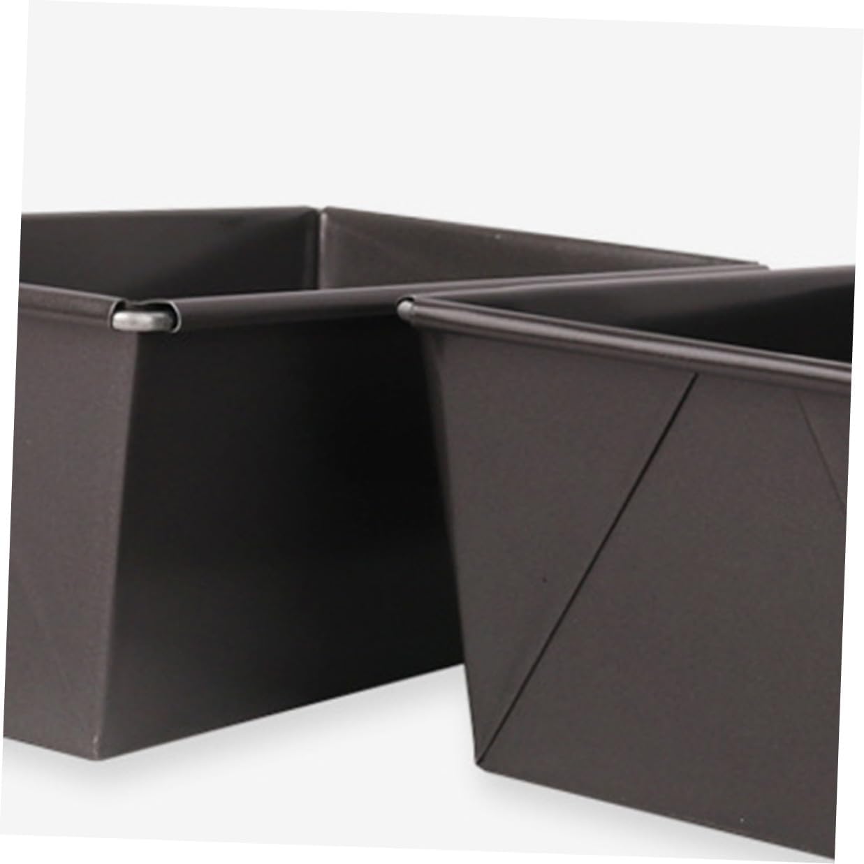 PRETYZOOM 4pcs Non-stick Rectangular Bread Cake Molds Baking Pans Set, Household Loaf Bakeware for Oven Use, Sturdy Black Coating, Kitchen Baking Supplies for Toast and Cake