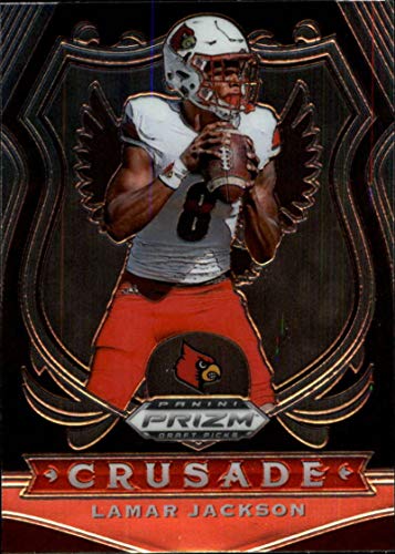 2020 Panini Prizm (NFL) Draft Picks #70 Lamar Jackson Louisville Cardinals Crusade Officially Licenced NCAA Collegiate and NFLPA Football Panini Panini Football Trading Card (Scan streaks are NOT on the Card Itself)