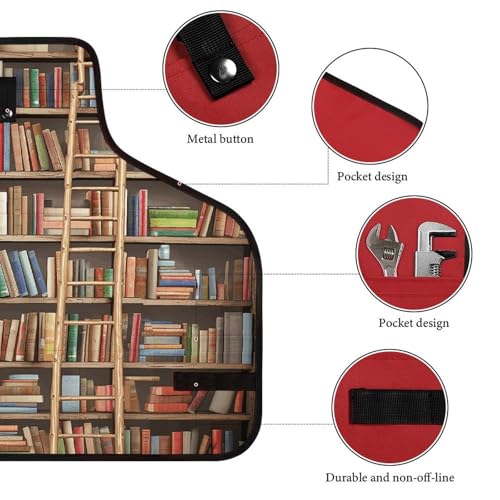 Delantal de trabajo con 8 bolsillos ajustable cruzado para hombre miniatura 3