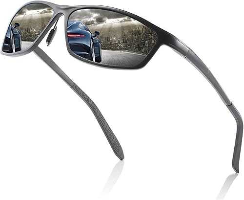 COTIA Gafas de sol de lectura completa para hombre, marco cuadrado de aluminio, magnesio, moda, deportes al aire libre, conducción, gafas de sol