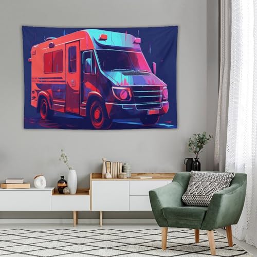 Tapisserie murale silhouette voiture violette 152x228cm pour salon et chambre