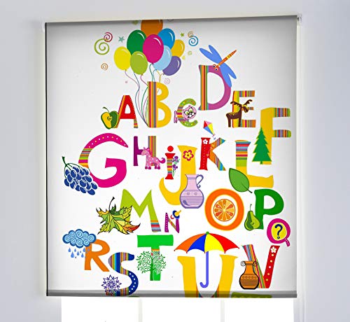 Estoralis | Infantiles | Estor Enrollable Diseño Moderno | Translúcido Estampado Digital | Modelo I-2037 | 130 x 180 cm (Ancho/Alto) Tamaño Tela 127 x 175 cm | Estores para Ventanas y Puertas