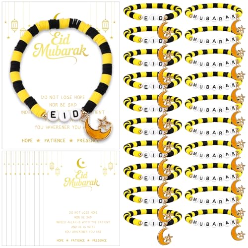 30% Off 36-Set Eid Mubarak Bracelets with Blessing Cards