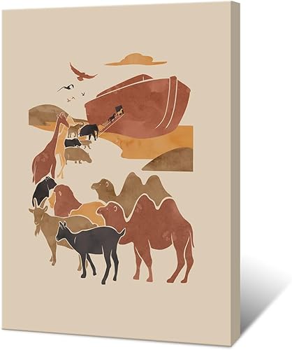 Miniatura 6 de NAVIWEEK Póster de Noahs Ark Go on board con versículos bíblicos de Jesús espiritual, arte de pared, escritura religiosa católica, pintura impresa