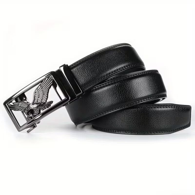 Image of WildHorn Men's Genuine Leather Belt for Men| Premium Auto-Lock Buckle | Adjustable up to 48 inch | Formal & Casual Wear | Micro-Adjust Fit | Stylish Gift Box Included