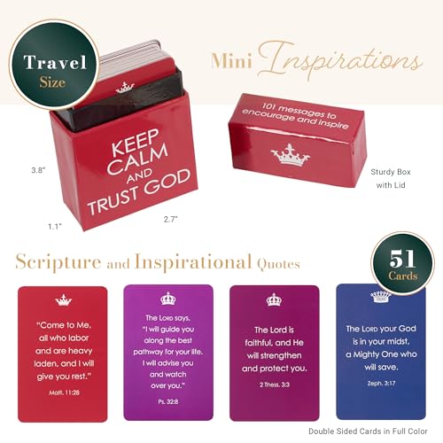 Keep Calm & Trust God, Inspirational Scripture Cards to Keep or Share (Boxes of Blessings)