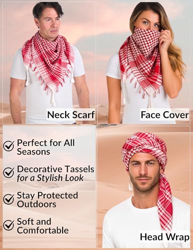 Image of Desert Shemagh Scarf - Stylish & Versatile Fashion Scarf for Men & Women