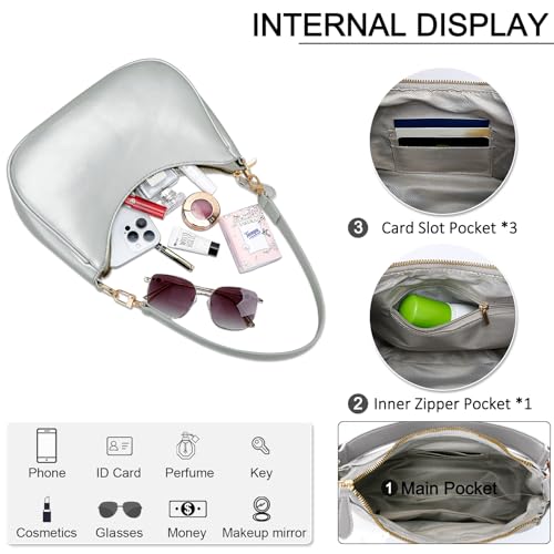 Image of KKXIU Shoulder Bag for Women Cute Hobo Purses and Handbags Retro Clutch Underarm Purse | Cute