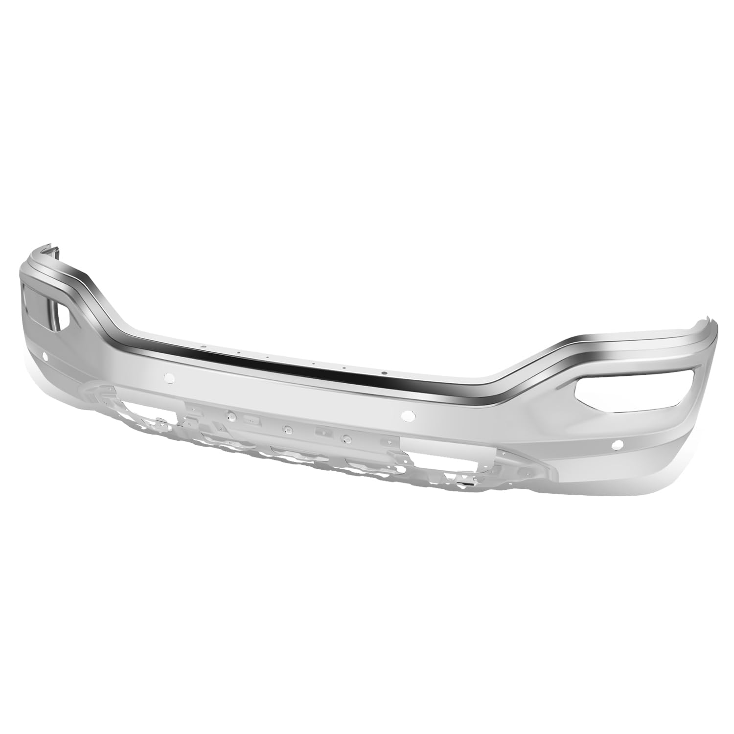 Auto Dynasty Front Bumper Impact Face Bar Compatible with 2016 2017 2018 GMC Sierra 1500, 2019 Sierra 1500 Limited, With Parking Sensor Holes, Polished Chrome Steel, GM1002866