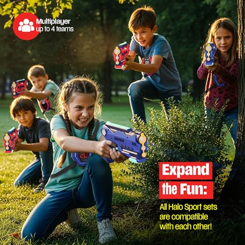 Halo Sport Laser Tag Set of 2 - Gifts for 8 9 10 11 12 13 Year Old Boy Gifts Birthday - Toys for Boys Ages 8-12 Years - Teens Boys Toys Age 8-10 Years Gift - Lazer Tag Guns & Vests