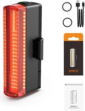 SEEMEE 50 Bicycle Smart Taillight Same Frequency Resonance LED Charging Bike Rear Light Cycling Tournament
