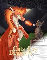 Cats and Dragons #2:: exploring new adventures! (Cats and Dragons Coloring Book Series) B0D7BNSB35 Book Cover