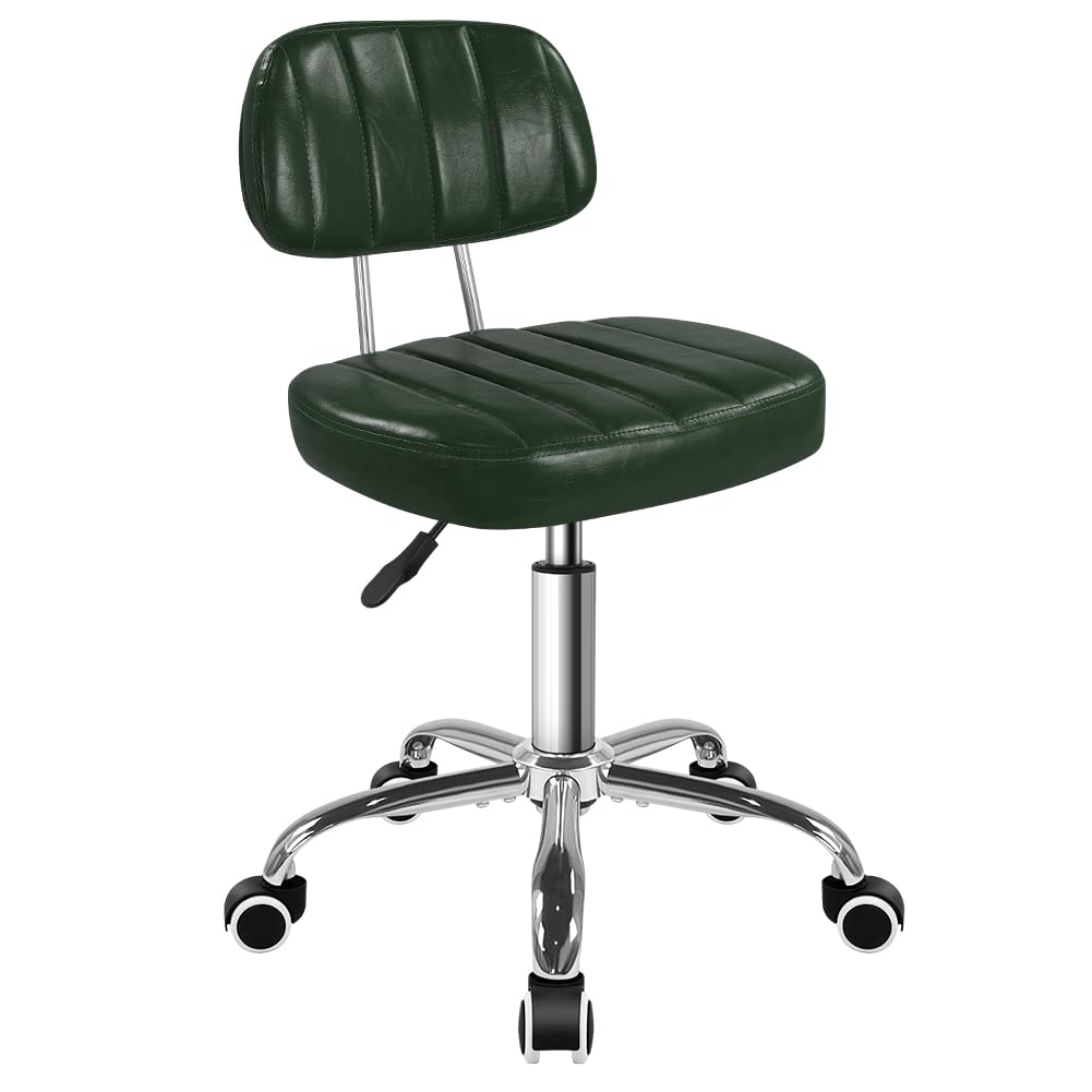 BFTOU Black Swivel Stool - Adjustable Height & Wheels -9