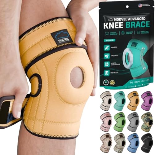 Image of Modvel ELITE Knee Brace for Men & Women - Patella Gel Pads & Side Stabilizers for ACL, Meniscus Tear, Arthritis & Injury Recovery - Maximum Support for Running, Sports & Joint Pain Relief