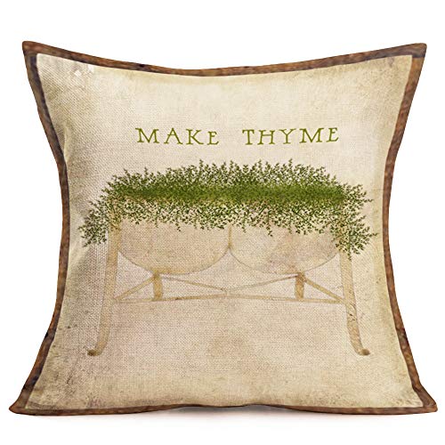 Vintagerusticboardstylethrowpillowcoverscottonlinenretrobirdnestthymefloralbeedecorativepillowcovers18x18countryfarmhousegardenthrowpillowcasecushioncover4packbirdbee  Urban Country Home Decor Vintage rustic board style throw pillow covers cotton linen retro bird nest thyme floral bee decorative pillow covers 18×18 country farmhouse garden throw pillow case cushion cover 4 packbird bee  urban country home decor