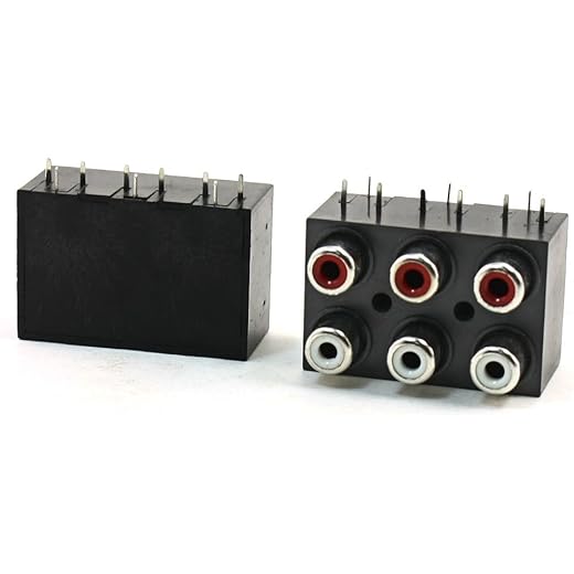 PCB Mounting RCA-622 AV Concentric Outlet 2 Pcs