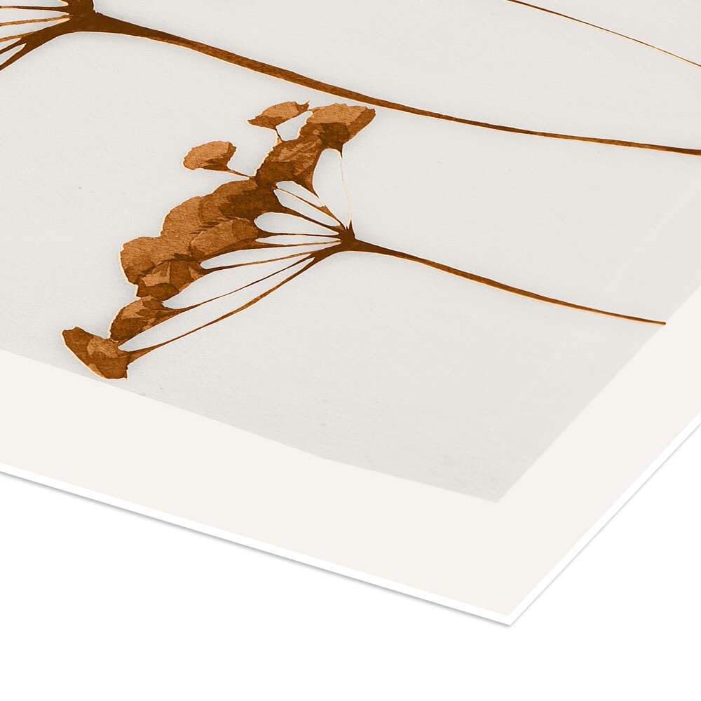 Minimal Plant IV Plakat | 100 x 130 cm ThingDesign Złoty Obrazy Dekoracja ścienna