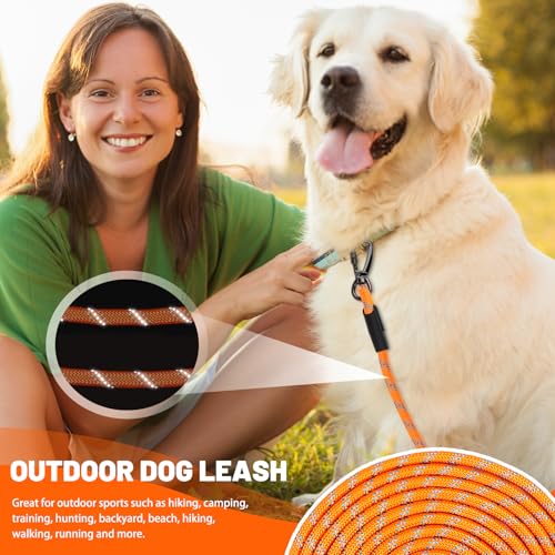 Hundeleine Biothane Schleppleine 5m Leine Hund für Kleine Mittlere Große Hunde Leicht Katzenleine Laufleine Hausleine für Hunde Führleine Hund mit Gepolsterten Griff und Karabiner Lange Dog Leash