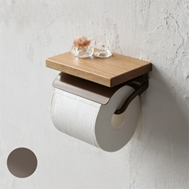 Amazon | 棚付 トイレットペーパーホルダー シングル おしゃれ